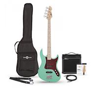 LA II Bass Guitar Seafoam Green 15W Bass Amp Pack