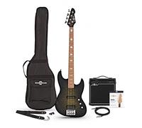 LA II Select Bass Guitar with 15W Amp by Gear4music Moss Burst