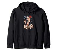 La Jefa Funny Boss Lady Vector Illustration Zip Hoodie