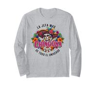 La Jefa Mas Chingona Funny Mujer Mexicana Spanish Boss Long Sleeve T-Shirt