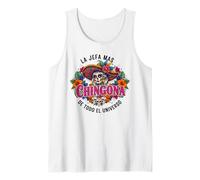 La Jefa Mas Chingona Funny Mujer Mexicana Spanish Boss Tank Top