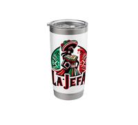 La Jefa The Boss in Spanish Funny Mexican Quote Stainless Steel Insulated Tumbler