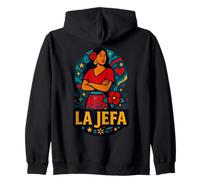 La Jefa The Boss in Spanish Funny Mexican Quote Zip Hoodie