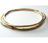 LA Jewellery Recycled Beaten Brass Bangles