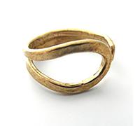 La Jewellery Recycled Brass Wave Ring