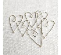 LA Jewellery Recycled Silver Heart Page Savers - Set ot 6