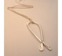La Jewellery Recycled Silver Petit Kiss me Kate Necklace