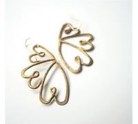 LA Jewellery Three Hearts Entwined Recycled Brass Earrings