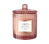 La Jolíe Muse Rose Scented Candle, Rose Noir & Oud Candles for Home Scented, Candle for Valentine's Day, Natural Soy Candles, 75 Hours Long Burning, 285g