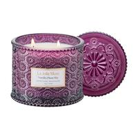 LA Jolie Muse Vanilla Plum Sky Candle, Autumn Candle for Home Scented, Large 2-Wick Soy Candles, Luxury Jar Candles Gifts for Women & Men, 60 Hours Long Burning, 12oz