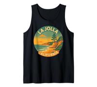 La Jolla California San Diego Retro Coast Cliff Beach 858 SD Tank Top