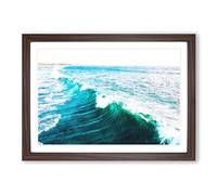 La Jolla in San Diego Painting Framed Print | A2 Walnut Framed Wall Art | Ready to Hang | Modern Historical Picture | Living Room Bedroom Lounge Office