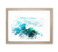 La Jolla In San Diego Watercolour Modern Framed Print | A3 Oak Framed Wall Art | Ready to Hang | Modern Historical Picture | Living Room Bedroom Lounge Office