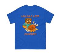 La La La Steve's Lava Chicken T-Shirt - Boys Girls Funny Gamer Meme Tshirt Hot Chicken Viral Joke Shirt Trendy Gift Unisex Kids Adults Top (Royal, 12 Years)