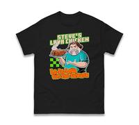 La La La Steve's Lava Chicken T-Shirt - Boys Girls Funny Pixel Chicken Gamer Shirt Viral Meme Tee Foodie Gift Unisex Kids Adults Top (Black, XL)