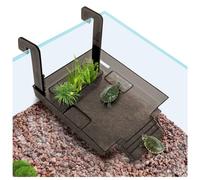 La La Pet Turtle Basking Platform Tortoise Resting Terrace with Feeding Trays and Planting Area Fish Tank Aquarium Decor Hanging Aquatic Turtles Dock Adjustable Height