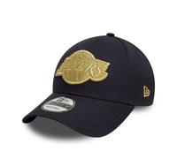 LA Lakers Cap Adjustable Unisex Metallic Navy New Era 9Forty