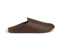 La Leche, Open Heel Moroccan Babouche Slippers, Indoor Slippers, Full Grain Leather, Handmade, Bourbon Brown, 8 UK