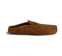 La Leche, Penny Loafer Slippers, Slip-On Indoor Scuffs, Shoes for Home, Full Grain Leather & Memory Foam, Handmade, Swayze Suede, 12