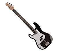 LA Left Handed Bass Guitar by Gear4music Black - Nearly New