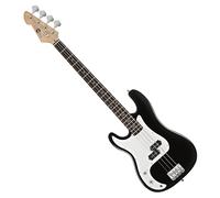 LA Left Handed Bass Guitar by Gear4music Black