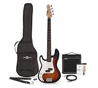 LA Left Handed Bass Guitar Sunburst 15W Bass Amp Pack