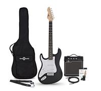 LA Left Handed Electric Guitar Black 10W Guitar Amp & Accessory Pack