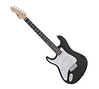 LA Left Handed Electric Guitar by Gear4music, Black