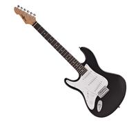 LA Left Handed Electric Guitar by Gear4music Black 2023 Edition