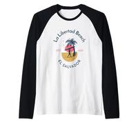 La Libertad Beach El Salvador Raglan Baseball Tee