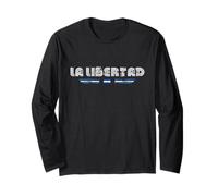 La Libertad El Salvador 70s 80s Retro Type Graphic Long Sleeve T-Shirt