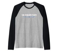 La Libertad El Salvador 70s 80s Retro Type Graphic Raglan Baseball Tee