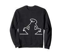 La Linea Yoga line drawing Meditation Funny Design Sweatshirt