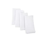 LA Linen 4-Pack Poly Blend Napkin - Soft Cloth Napkins - Washable Reusable Napkins - Stain and Wrinkle Resistance - Dinner Napkins - Wedding Napkins - Napkins for Parties - 18x18 - White