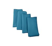 LA Linen 4-Pack Poly Blend Napkin - Soft Cloth Napkins - Washable Reusable Napkins - Stain and Wrinkle Resistance - Dinner Napkins - Wedding Napkins - Napkins for Parties - 18x18 - Turquoise Dark