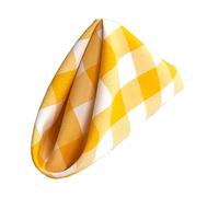 LA Linen Pack of 10 Gingham Checkered Napkins 18, White and Dark yellow, Polyester, 45.72 x 45.72 x 0.04 cm