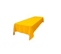 LA Linen Polyester Poplin Rectangular Tablecloth 60 by 144-Inch, Dark Yellow, 152.4 x 366 x 0.04 cm