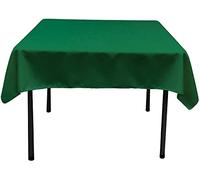 LA Linen Polyester Poplin Square Tablecloth, 52 by 52-Inch, Emerald Green,132 x 132 x 0.04 cm