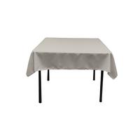 LA Linen Polyester Poplin Square Tablecloth, 52 by 52-Inch, Light Gray
