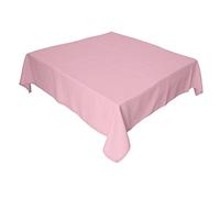LA Linen Polyester Poplin Square Tablecloth, 52 by 52-Inch, Light Pink