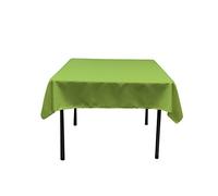 LA Linen Polyester Poplin Square Tablecloth, 52 by 52-Inch, Lime