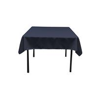 LA Linen Polyester Poplin Square Tablecloth, 52 by 52-Inch, Navy Blue