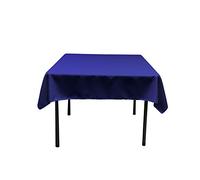 LA Linen Polyester Poplin Square Tablecloth, 52 by 52-Inch, Royal Blue