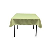 LA Linen Polyester Poplin Square Tablecloth, 52 by 52-Inch, Sage