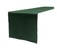 LA Linen Polyester Poplin Table Runner 14 by 108-Inch, Green Hunter, 35.56 x 274.3 x 0.04 cm