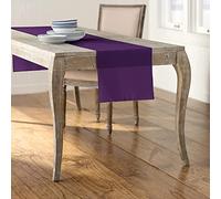LA Linen Polyester Poplin Table Runner, 14 by 108-Inch, Purple