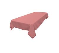 LA Linen Polyester Poplin Washable Rectangular Tablecloth, Stain and Wrinkle Resistant Table Cover 60x90, Fabric Table Cloth for Dinning, Kitchen, Party, Holiday 60 by 90-Inch, Dusty Rose