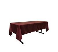 LA Linen Poplin Rectangular Tablecloth, Polyester, Burgundy, 60 x 102-Inch