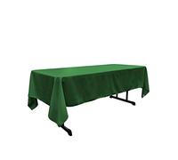 LA Linen Poplin Rectangular Tablecloth, Polyester, Emerald Green, 60 x 102-Inch