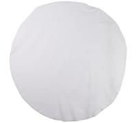 LA Linen Poplin Round Tablecloth, Polyester, White, 51-Inch
